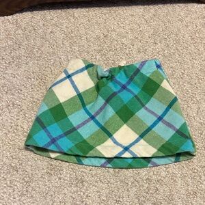 Gap Kids Green and Blue Wool Plaid Skirt Size: 6 regular